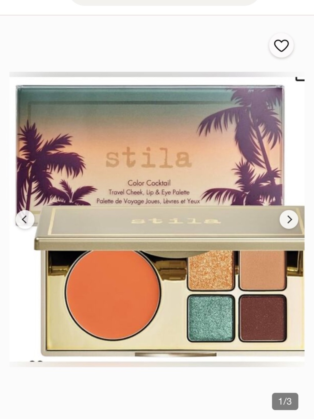Stila Color Cocktail Palette — Peach, Teal, Gold, Bronze & Plum